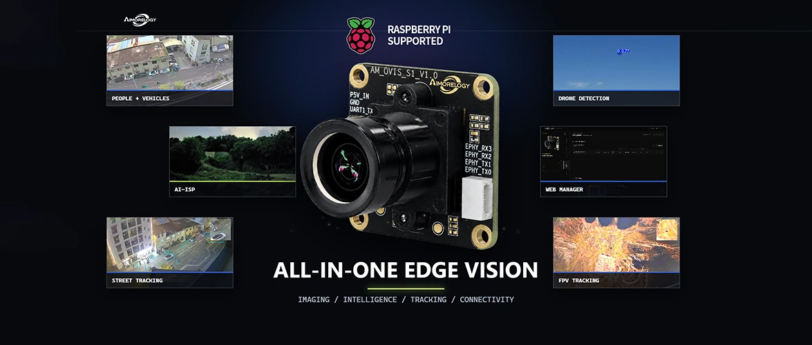 OVIS camera with people and vehicle detection, drone detection, low-light imaging, web management and tracking demonstrations